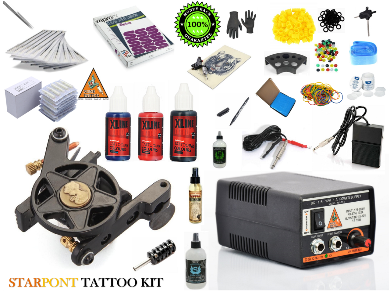 XL-599 STARPOINT TATTOO DÖVME MAKİNASI FULL SET