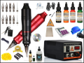 XL-5327A HYBRID ÇANTALI SİYAH RENK TATTOO PEN DÖVME MAKİNASI SETİ - MABUCHI MOTOR