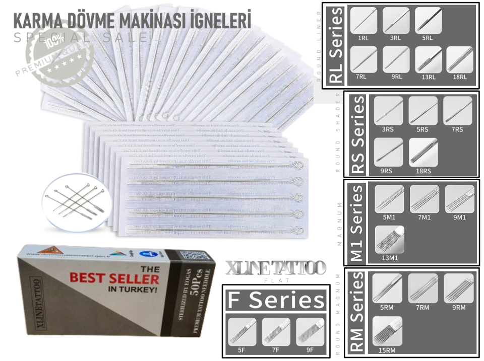 TATTOO DÖVME İĞNELERİ 100 Adet İğne