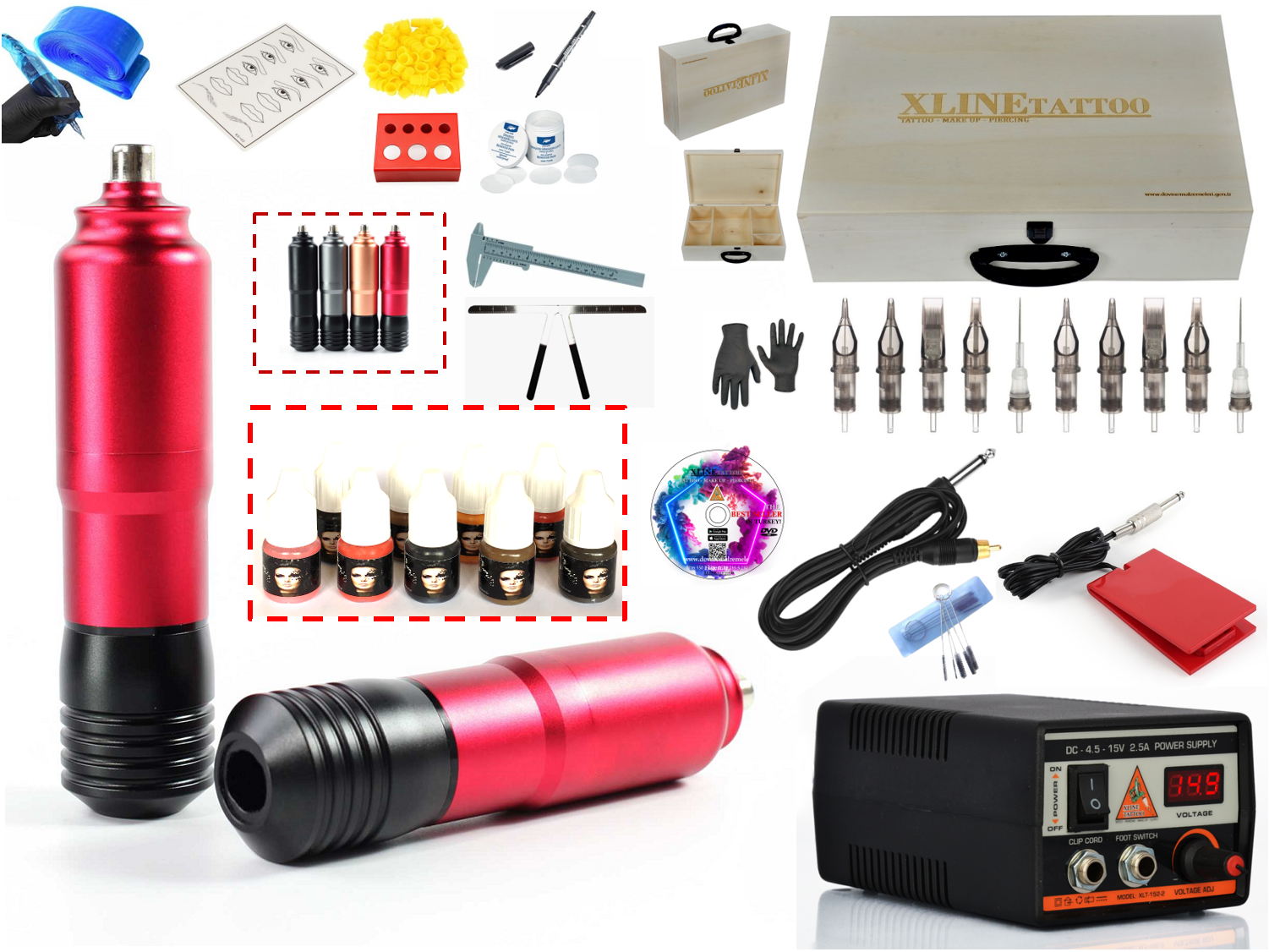 XL-5339B ÇANTALI HYBRID PEN KALICI MAKYAJ SETİ