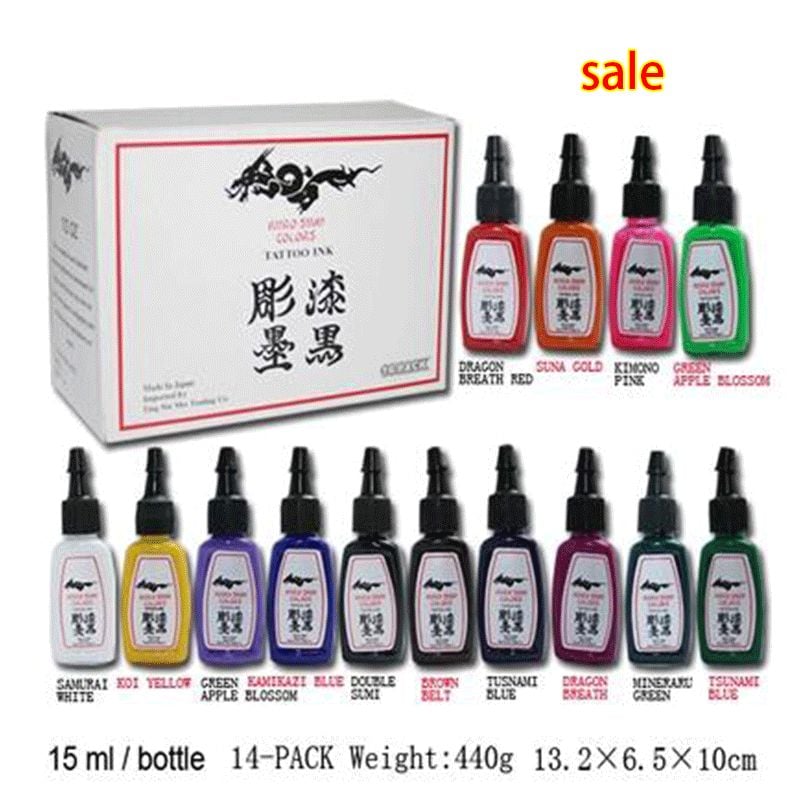 7 ADET KURO SUMI TATTOO DÖVME BOYASI (7 Li SET ANA RENK SET)