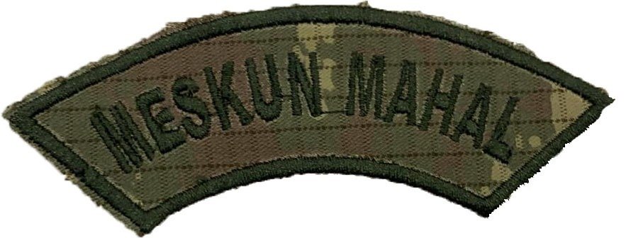 ''MESKUN MAHAL' Yazısı Cırtlı Nakış İşleme Combat için Arma, Patch, Peç Model