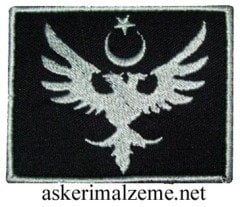 Ayyıldız Türk Bayrağı Çift Başlı Kartal Arması Patch, Peç Model Siyah Renk