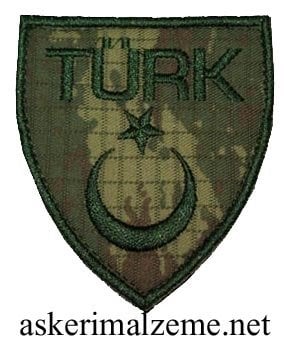 Türk Yazılı Türk Bayrağı Filo Kamuflaj Renk Arma, Patch, Peç Model Cırtlı