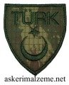 Türk Yazılı Türk Bayrağı Filo Kamuflaj Renk Arma, Patch, Peç Model Cırtlı