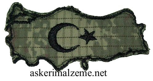 Türkiye Haritası Ayyıldız Nano Arma, Patch, Peç Model