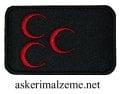 Üç Hilal Siyah Patch Kol Arması Cırtlı