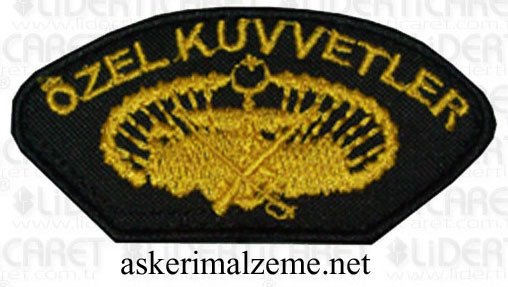 Özel Kuvvetler Tactic Kol Arması Patch, Peç Model