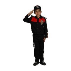 Kırmızı Çocuk Polis Kıyafeti