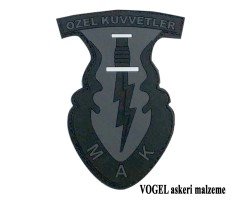 3D Silikon MAK Özel Kuvvetler Arması Patch, Peç Model