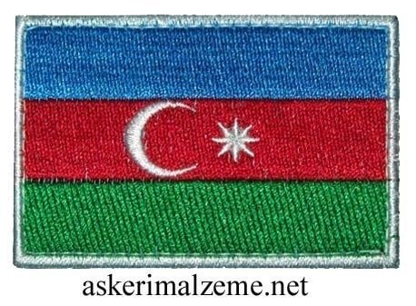 Azerbeycan Bayrağı Arması Patch, Peç Model Cırtlı