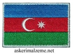 Azerbeycan Bayrağı Arması Patch, Peç Model Cırtlı
