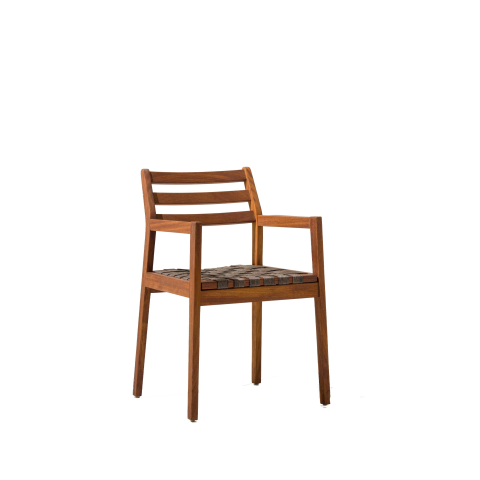 Abba Kolçaklı Kahverengi Sandalye