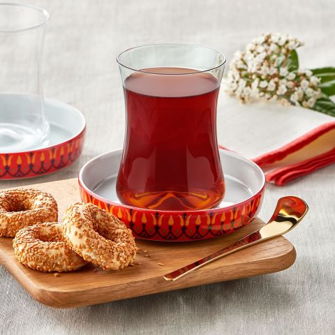 İstanbul Kahvaltı Roma Çay Bardağı Seti 6 lı