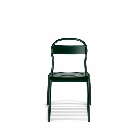 Stecca 1 Koyu Yeşil Kolçaksız Metal Sandalye