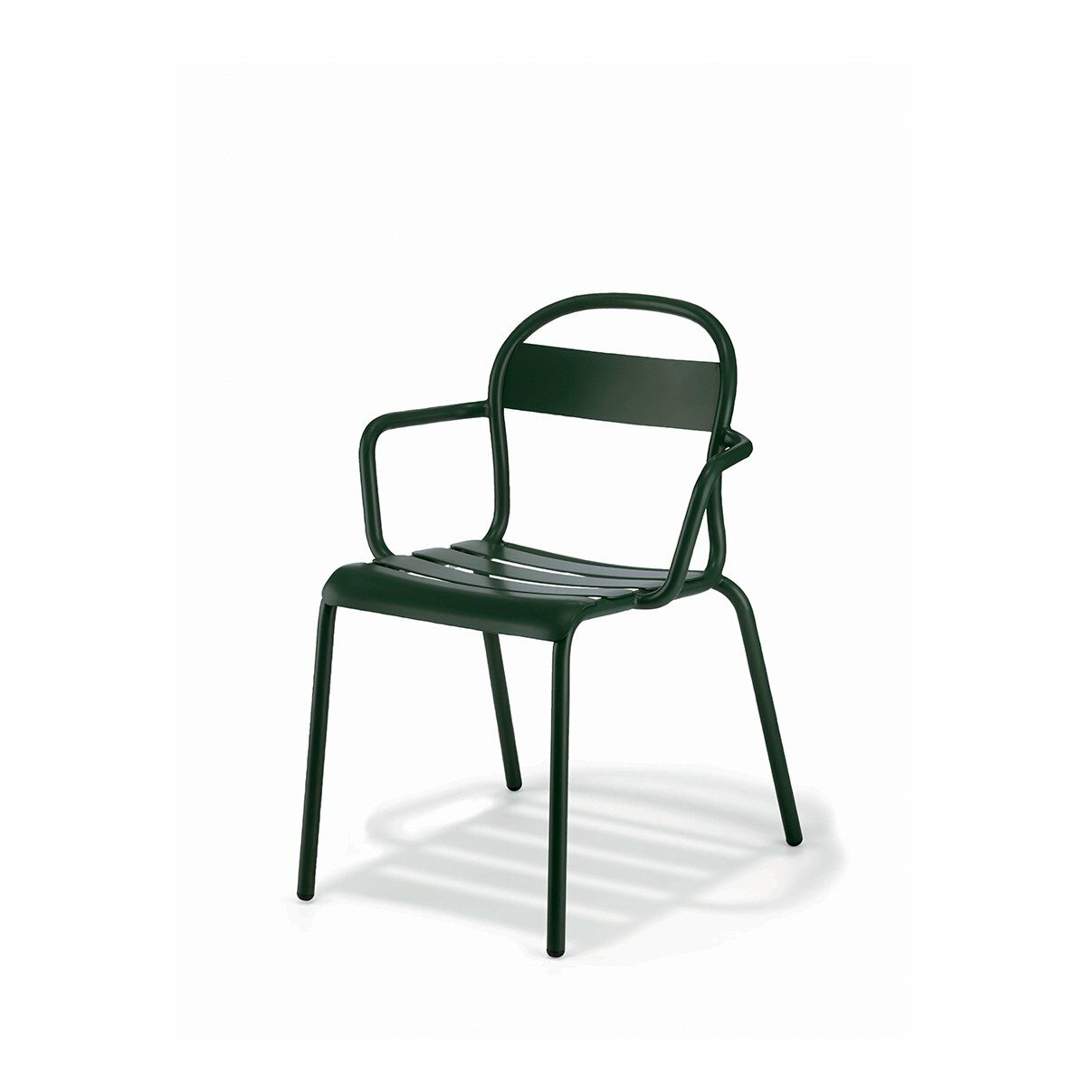 Stecca 2 Koyu Yeşil Kolçaklı Metal Sandalye