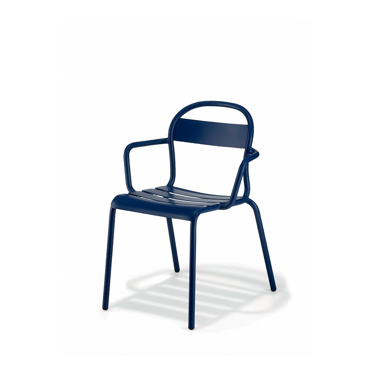 Stecca 2 Koyu Mavi Kolçaklı Metal Sandalye
