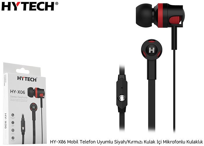 HYTECH HY-X06 MOBİL TELEFON UYUMLU KULAK İÇİ MİKROFONLU KULAKLIK