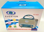 Everton RT-822 Bluetooth, Nostalji , FM/AM/SW  3 Band Radyo ,usb, sd ,Aux, Nostalji mp3 player