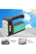 V-11 Ultra Güçlü Solar Güneş Panelli Şarjlı Kamp Lambası El Feneri 4 Mod lu Acil Durum Aydınlatma