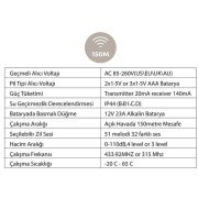 S-link ZL-145 3xAA Beslemeli 32Pol. Melodi Kablosuz Kapı Zili