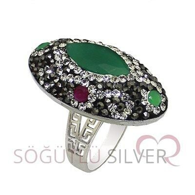 root emerald stone ring