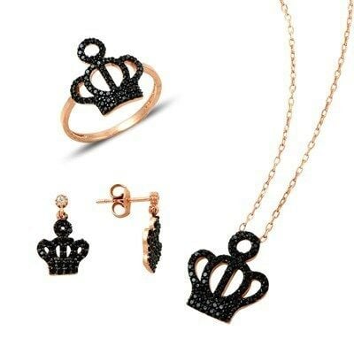 tacrose earring ring necklace set