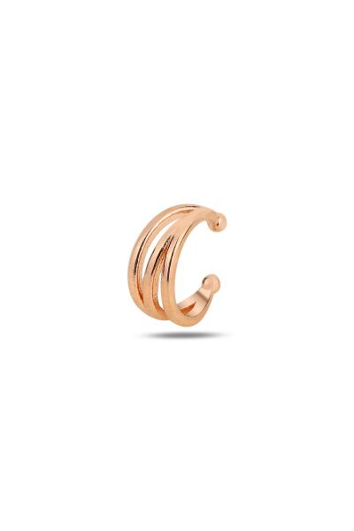 Gümüş rose sade ear cuff kıkırdak küpe SGTL11958ROSE