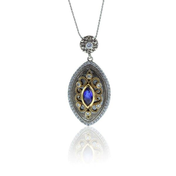 Authentic Sapphire and Zircon Stone Trioset