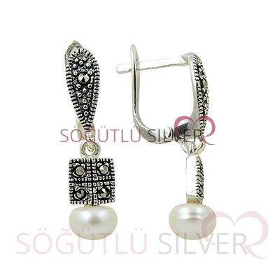 Set of three with marcasite pearls