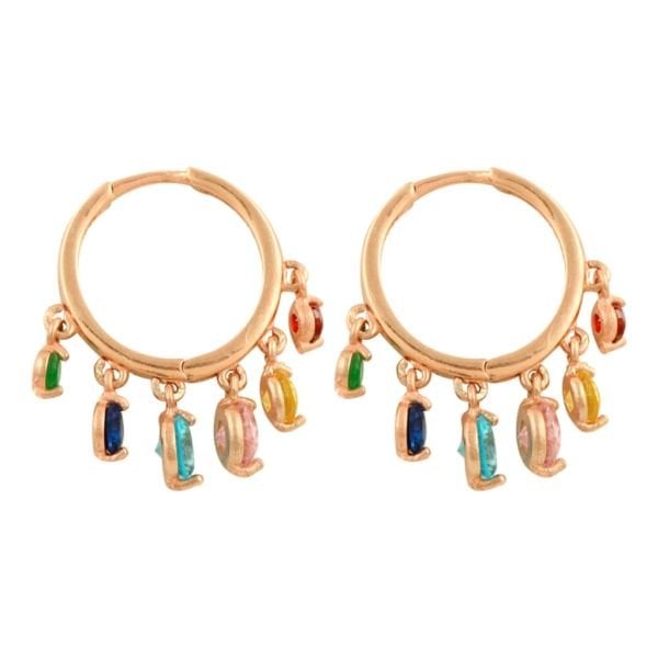 colored stone shakira earrings