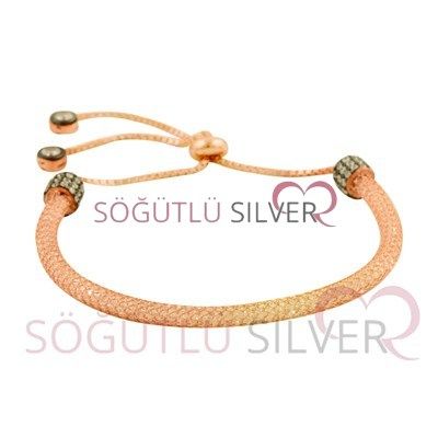 mesh knit necklace and bracelet