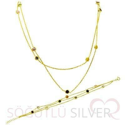gilded tifany necklace bracelet