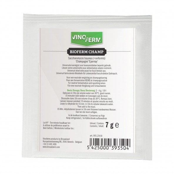 Kuru şampanya mayası BIOFERM CHAMP 7gr