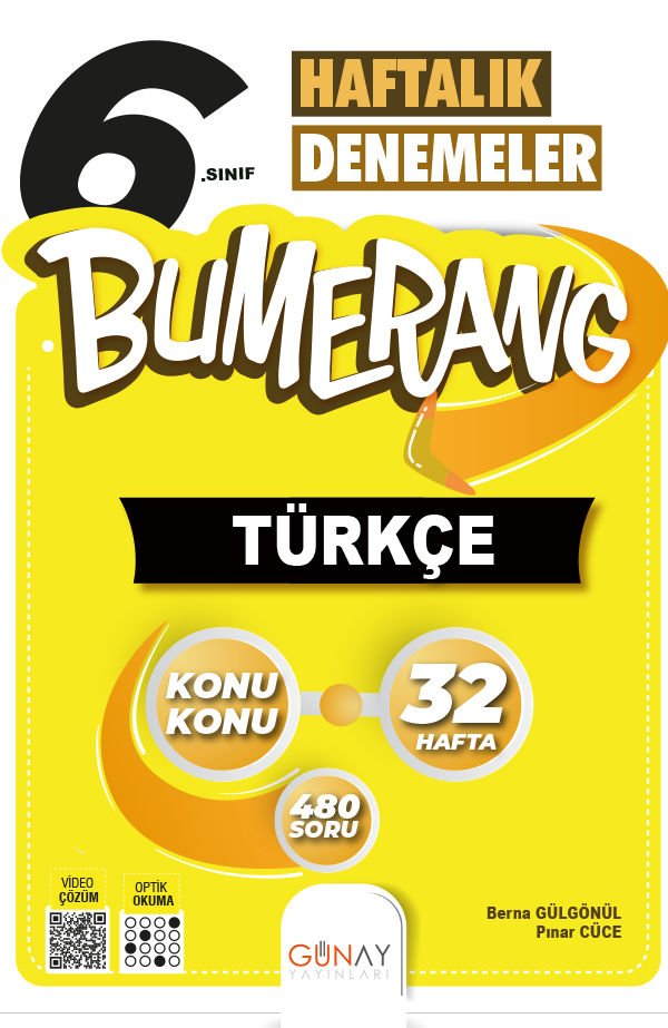 Günay 6.Sınıf Bumerang 32 Haftalık Türkçe Denemesi