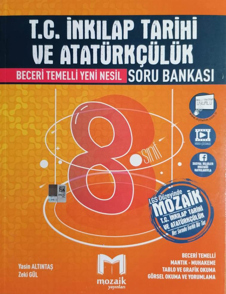 Mozaik Yayınları 8.Sınıf LGS İnkılap Tarihi Soru Bankası