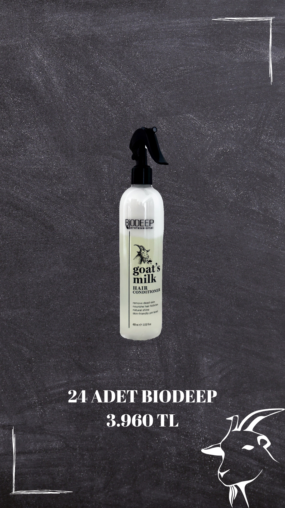 Biodeep Keçi Sütü Etkili Hair Conditioner 24x400 ml