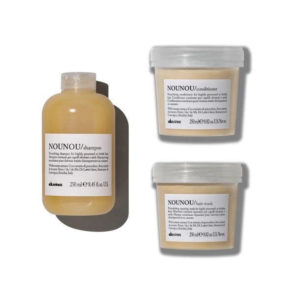 Davines Nounou Besleyici Güçlendirici Şampuan 250 ml + Maske 250 ml + Krem 250 ml Set
