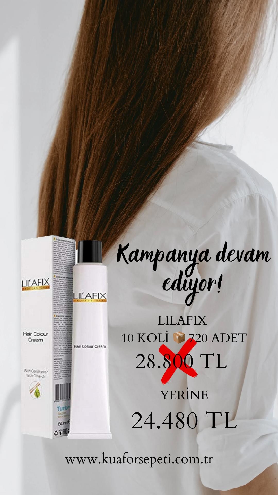 Lilafix Tüp Saç Boyası 60 ml - 720 Adet (10koli)
