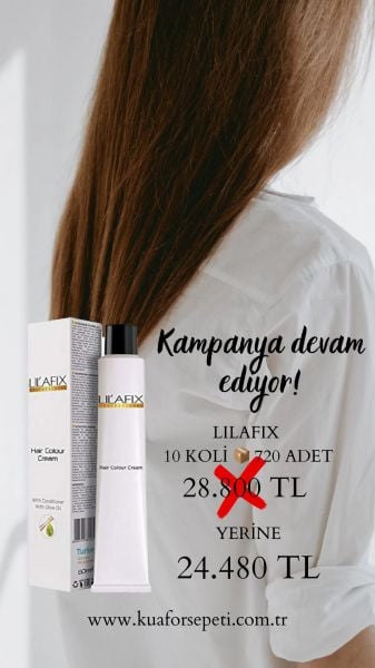 Lilafix Tüp Saç Boyası 60 ml - 720 Adet (10koli)