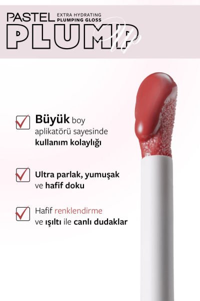 Pastel Plump Up 210 Peach Coral Extra Hydrating Plumping Gloss - Dolgunlaştıran Dudak Parlatıcısı 5.3 ml