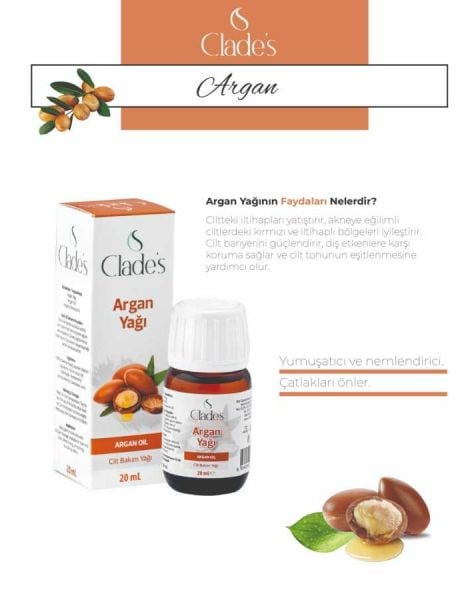 Clades Argan Yağı 20 Ml