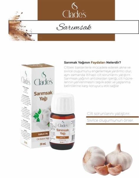 Clades Sarımsak Yağı 20 Ml