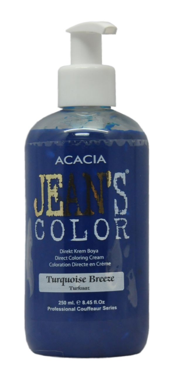 Jean's Color Su Bazlı Amonyaksız Saç Boyası (Turkuaz) 250 ml.