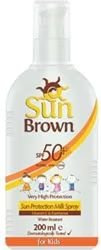 Sun Brown Multi Protect Spf 50 200 ml Güneş Koruyucu Süt Spreyi