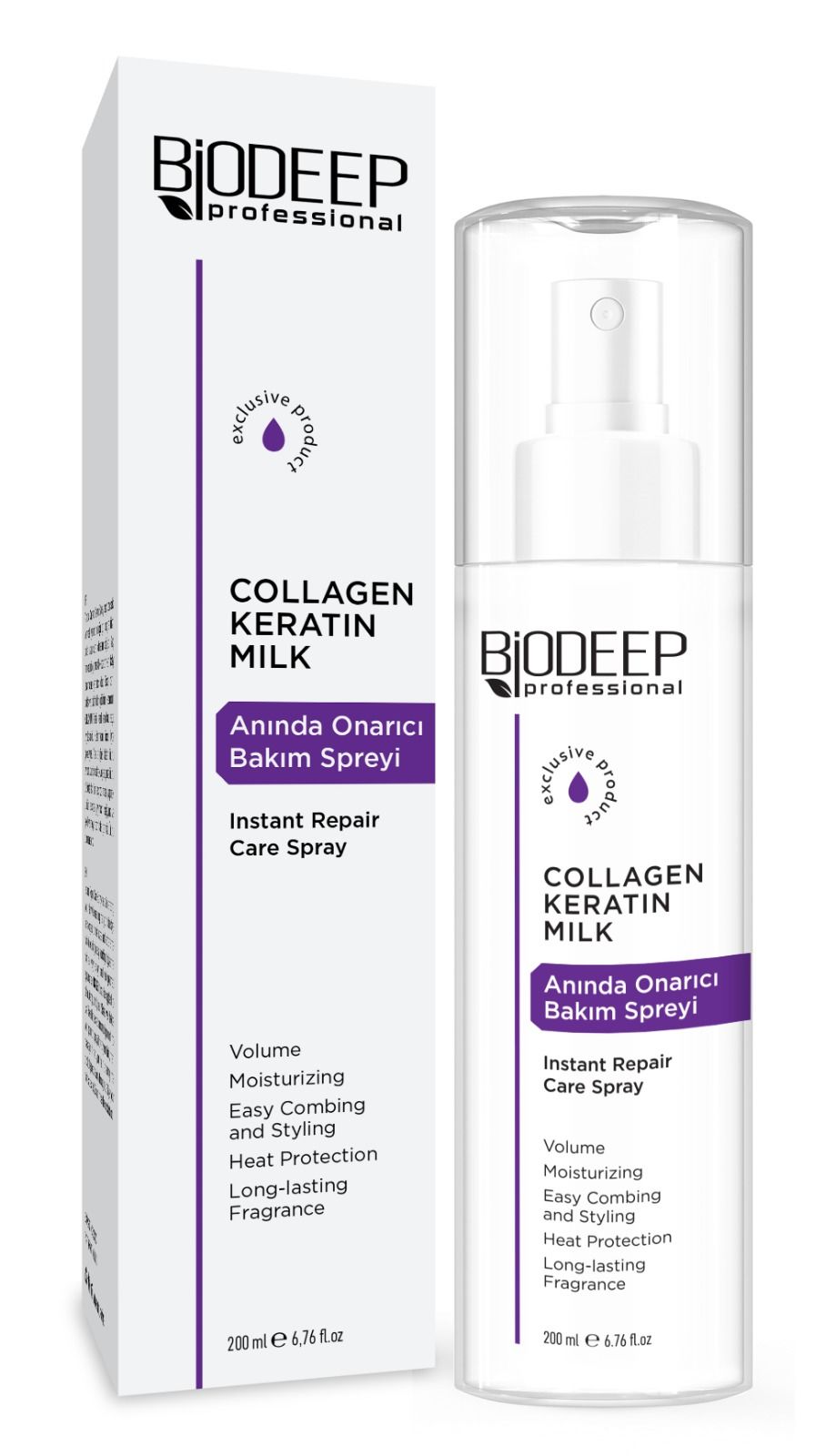 BİODEEP COLLAGEN&KERATİN ANINDA ONARICI BAKIM SPREYİ 200 ML