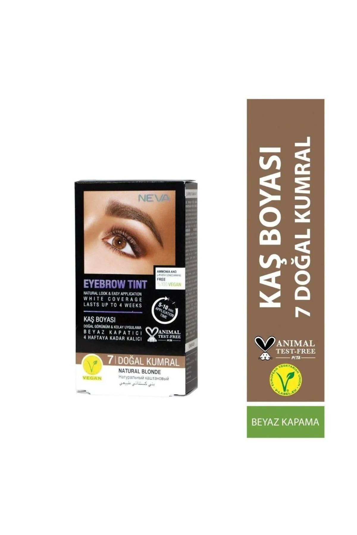 Neva Eyebrow Tint Vegan Kaş Boyası Seti 7 Doğal Kumral