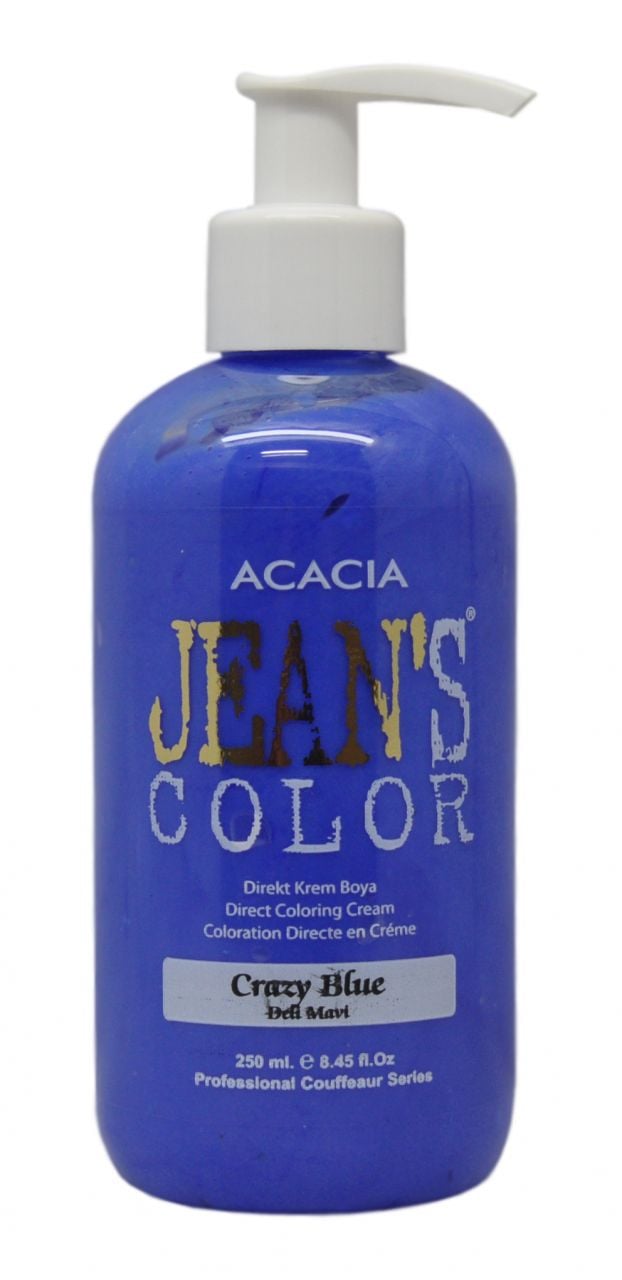 Jean's Color Su Bazlı Amonyaksız Saç Boyası (Deli Mavi) 250 ml.