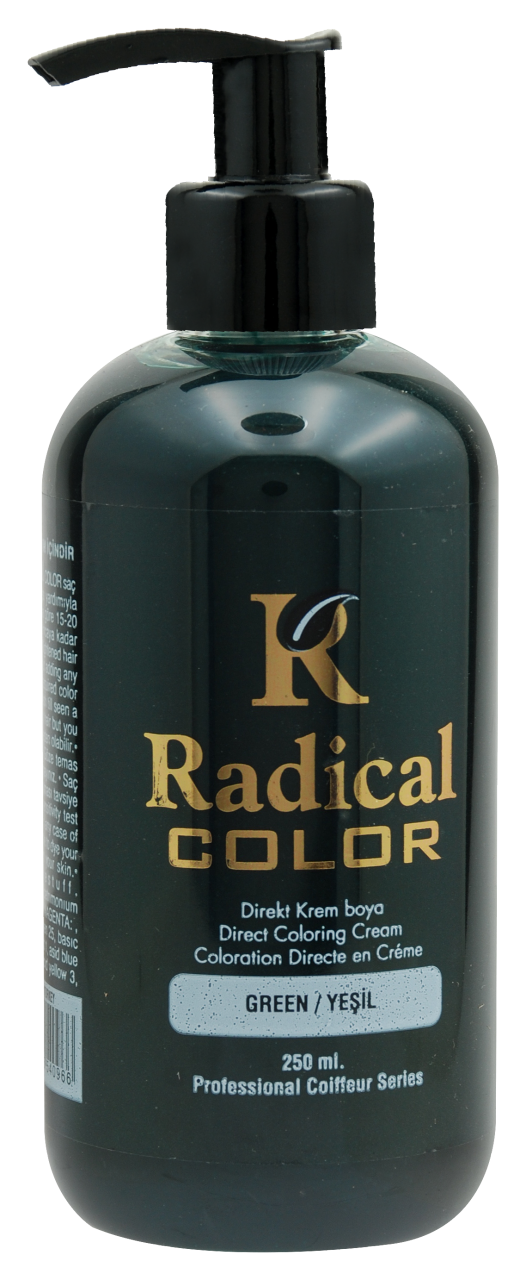 Radical Color Su Bazlı Saç Boyası (Yeşil) 250 ml