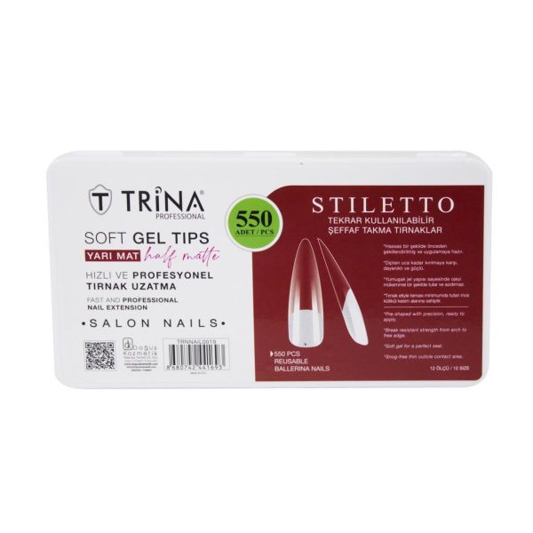 Trina 550li Soft Jel Tırnak Stiletto (Yarı Mat)
